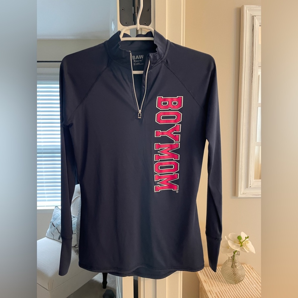 Boy Mom Quarter Zip - Size Small